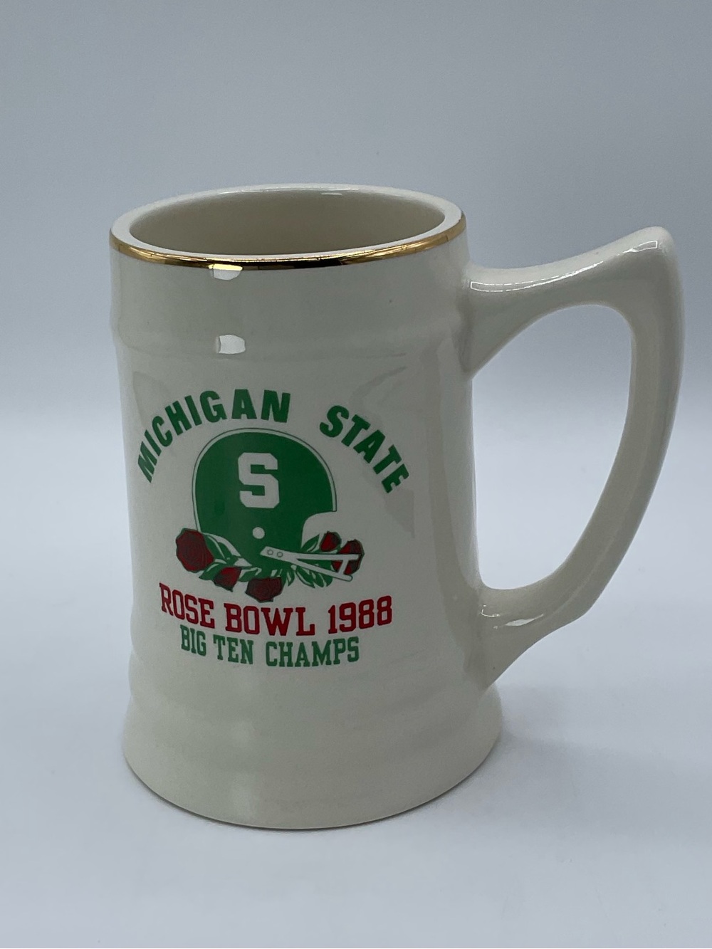 Vintage 1988 Rose Bowl Michigan State Spartans Big Ten Champs Beer Stein